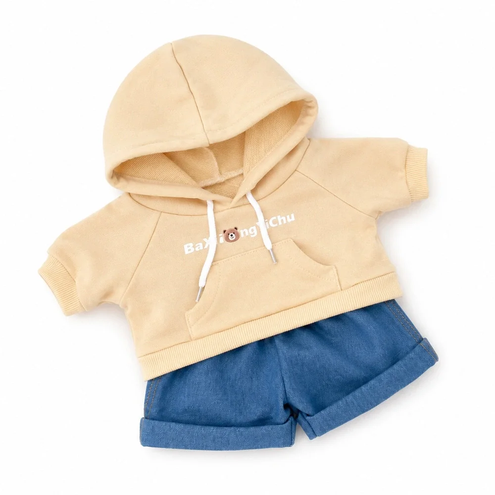 Cream Sweatshirt & Denim Jeans for Bartholomew Bear Plush – 6 Inch [BXYC-39-6IN]